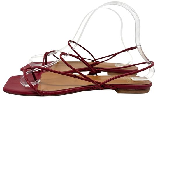 Brother Vellies Trieste Sandals Flat‎ Strappy Leather Red Size US 9 - Picture 9 of 14